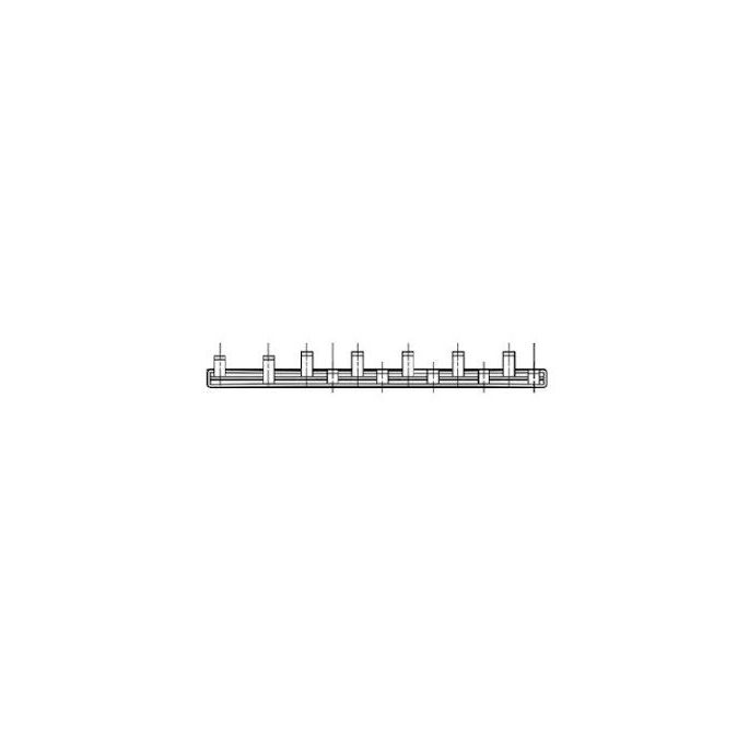 Gewiss Doorverbindingskam 2P 1 x Aardl + 5 autom 1p+N