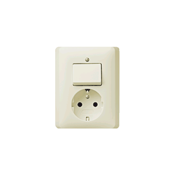 Gira | combinatie schakelaar/wandcontactdoos met randaarde | standaard 55 CWG | 017601