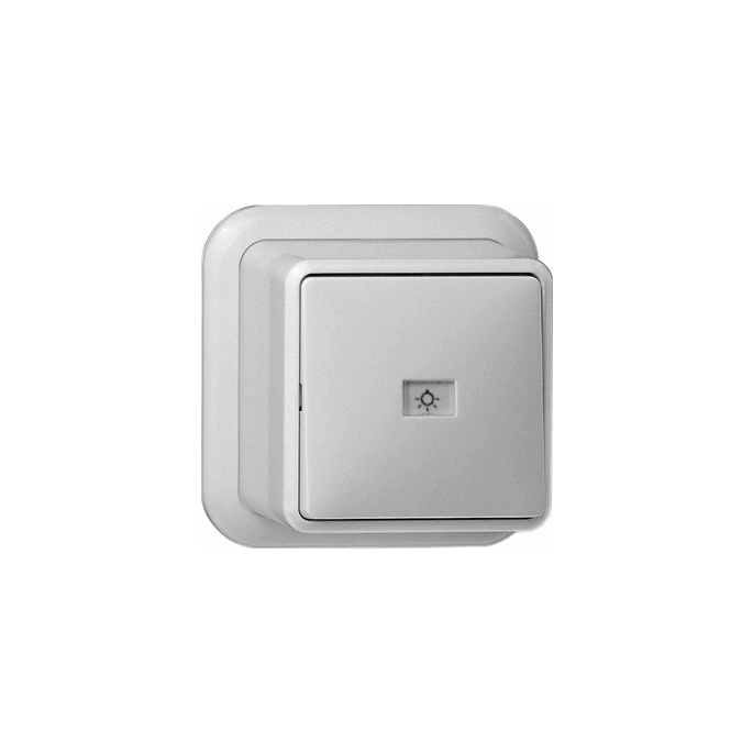 Gira | Pulsdrukker maakcontact met apart meldcontact | Opbouw Wit | 015211