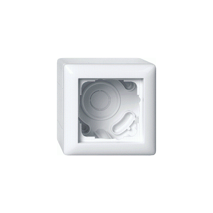 Gira | Opbouwbak 1-voudig voor inbouwschakelmateriaal | Opbouw Wit | 106103