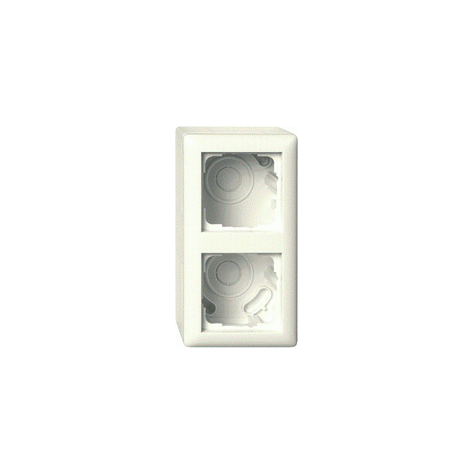 Gira opbouwbehuizing tweevoudig creme wit systeem 55 | 106201