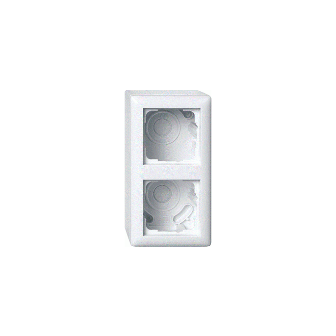 Gira | Opbouwbak 2-voudig voor inbouwschakelmateriaal | Opbouw Wit | 106203