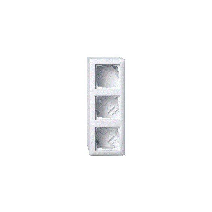 Gira | Opbouwbak 3-voudig voor inbouwschakelmateriaal | Opbouw Wit | 106303