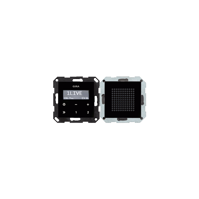 GIRA RADIO RDS    ZWARTGLAS 55