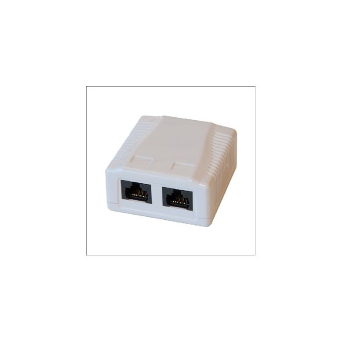 GRAYLE ZN500MJ1220 | Datacontactdoos twisted pair, 2-voudig, CAT6, RJ45, opbouw | ZN500MJ1220