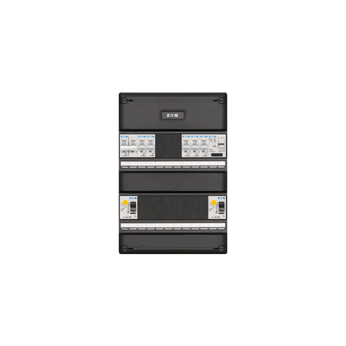 Groepenkast Eaton | 6 Groepen 5 x Lichtgroepen 1 x Fornuisgroep + Beltransformator | 1 Fase | I-52G14FT-0S-64 