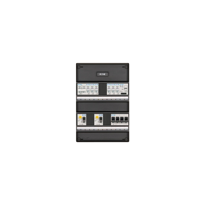 Groepenkast Eaton | 6 groepen, 1 fornuisgroep en beltransformator | 3 Fase | I-62V34FT-HS-64