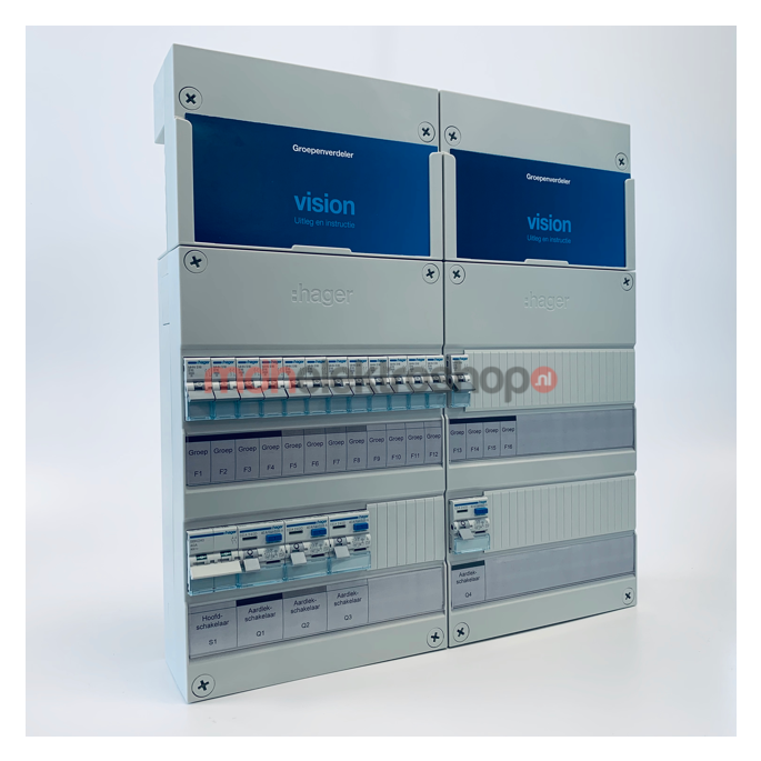 Groepenkast Hager | 13 Groepen 13 x Lichtgroepen | 1 Fase