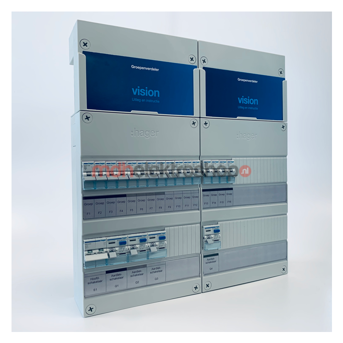Groepenkast Hager | 16 Groepen 16 x Lichtgroepen | 1 Fase