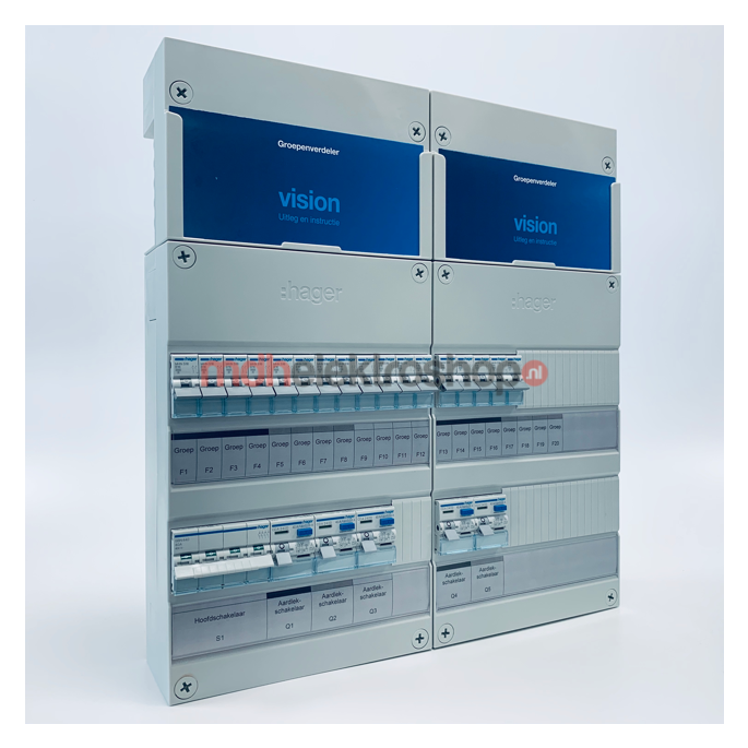 Groepenkast Hager | 17 Groepen 17 x Lichtgroepen | 3 Fase