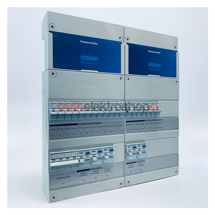 Groepenkast Hager | 19 Groepen 19 x Lichtgroepen | 3 Fase