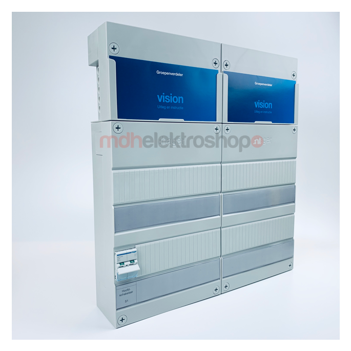 Groepenkast Hager | 1 Fase | 475 x 440 mm | 2 x VKG22S
