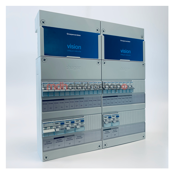 Groepenkast Hager | 20 Groepen 20 x Lichtgroepen | 1 Fase
