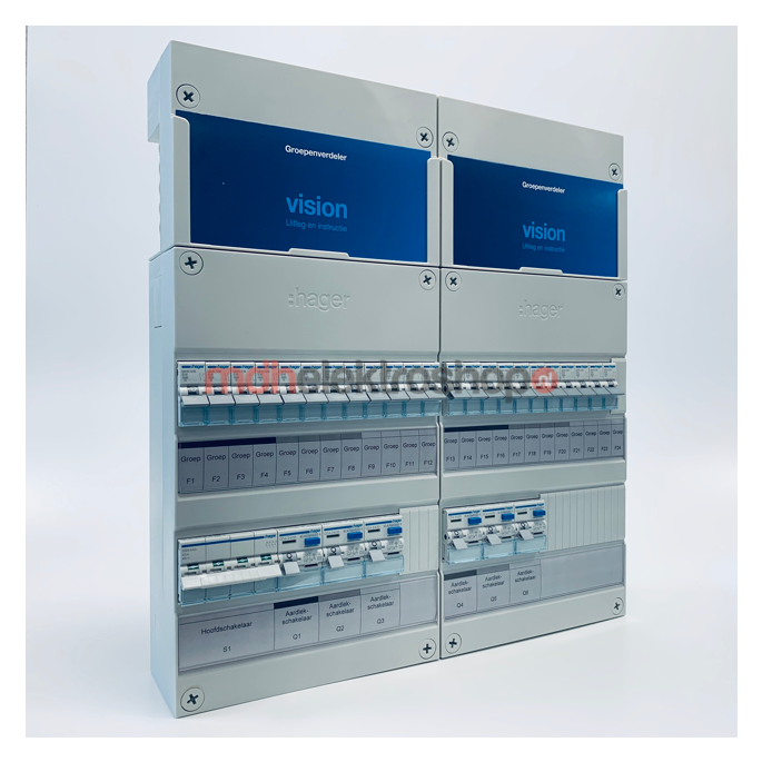 Groepenkast Hager | 23 Groepen 23 x Lichtgroepen | 3 Fase