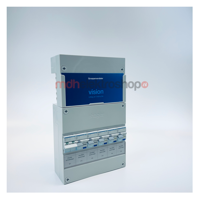 Groepenkast Hager | 5 Groepen 5 x Aardlekautomaten | 1 Fase |