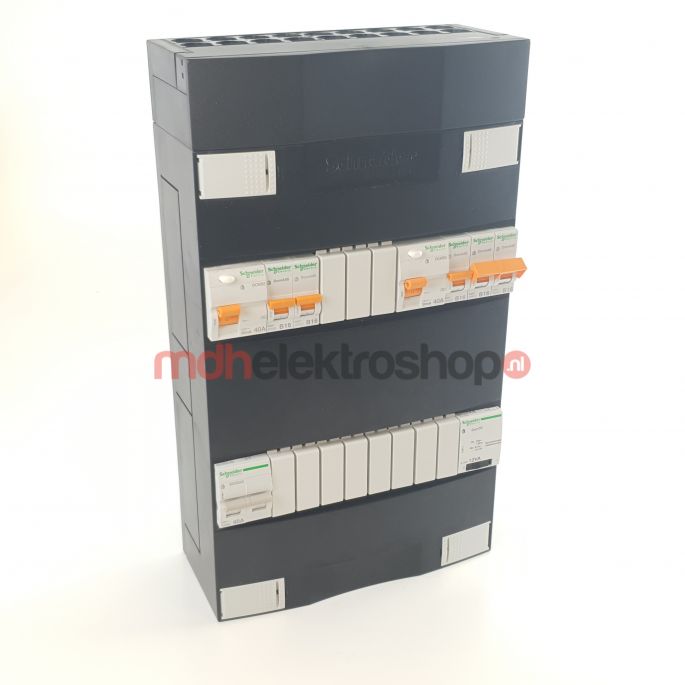 Schneider groepenkast 1 fase met 3 groepen + fornuisgroep en beltrafo ADVG22214FTH1