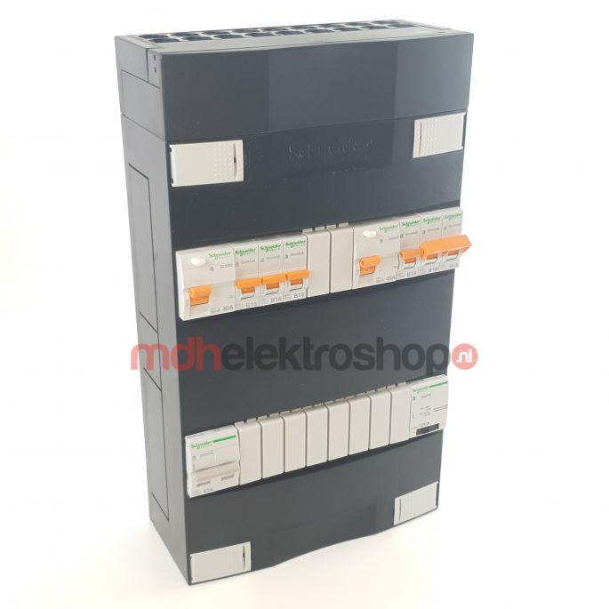 Schneider groepenkast 1 fase met 4 groepen + fornuisgroep en beltrafo ADVG23214FTH1