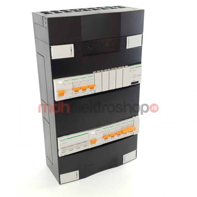 Schneider groepenkast 3 fase met 6 groepen + fornuisgroep en beltrafo ADVG23234FTH3