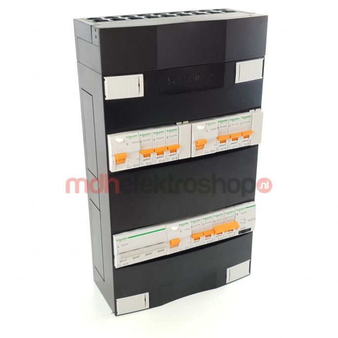Schneider groepenkast 3 fase met 8 groepen + fornuisgroep en beltrafo ADVG2323224FTH3