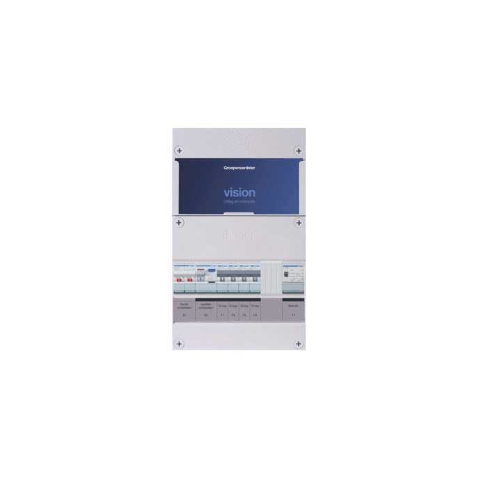 Groepenkast Hager | 4 Groepen 4 x Lichtgroepen 1 x Beltransformator | 1 Fase | VKG400A-T