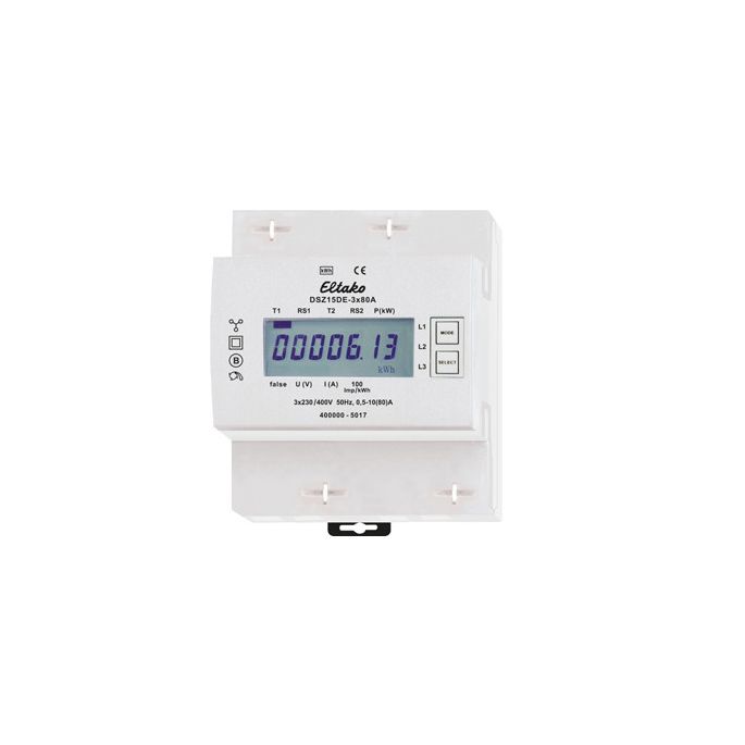 ELTAKO DSZ15DE-3X80A | kWh-meter 80A, 3-fase, ongeijkt | 28380615