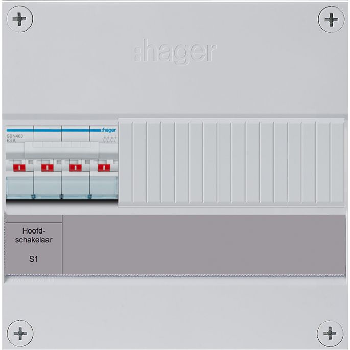 HAGER VKG83S VERDELER HOOFDSCH. 4-P 63 A