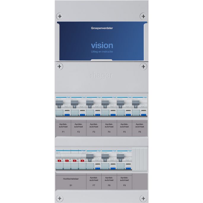 Groepenkast Hager | 9 Groepen 9 x Lichtgroepen | 3 Fase | VKG63P