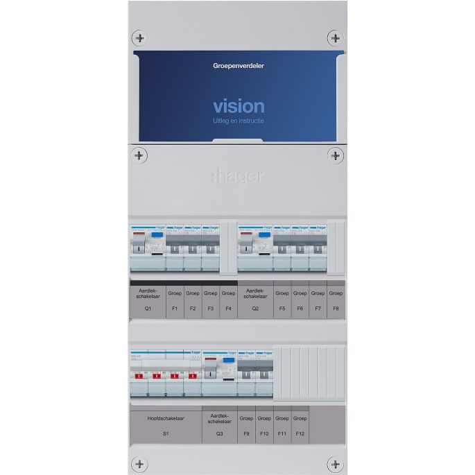 Groepenkast Hager | 8 Groepen 8 x Lichtgroepen | 3 Fase | VKG323L