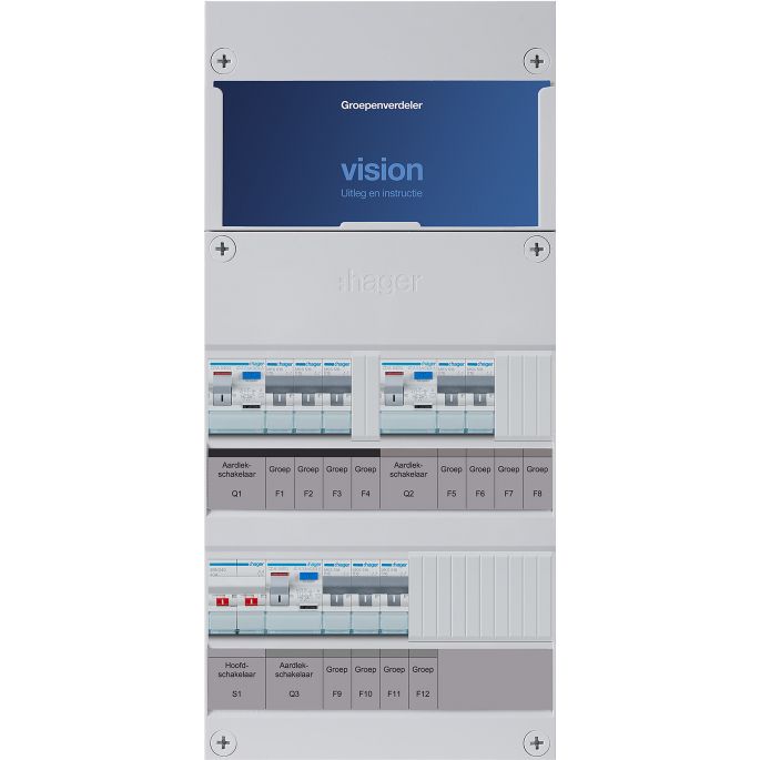 Groepenkast Hager | 8 Groepen 8 x Lichtgroepen | 1 Fase | VKG323E