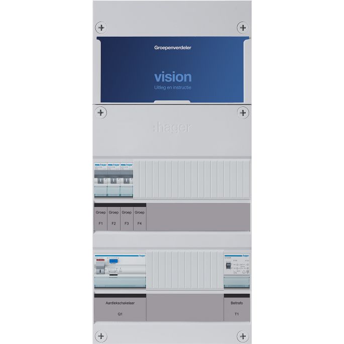 Groepenkast Hager | 3 Groepen 3 x Lichtgroepen 1 x Beltransformator | 3 Fase | VKG300U-T