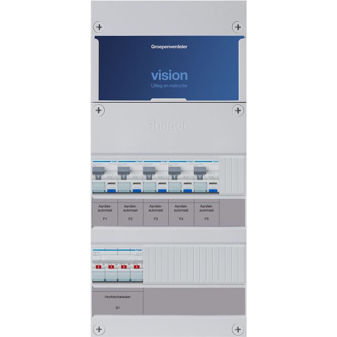 Groepenkast Hager | 5 Groepen 5 x Lichtgroepen | 3 Fase | VKG050K