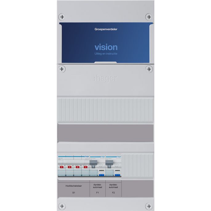 Groepenkast Hager | 2 Groepen 2 x Lichtgroepen | 3 Fase | VKG020K