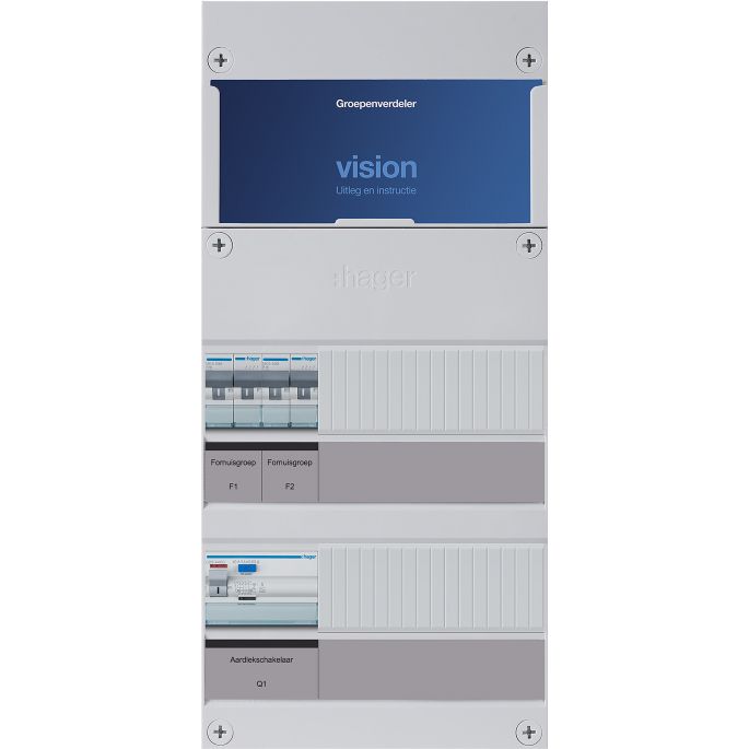 Groepenkast Hager | 2 x Fornuisgroepen | 3 Fase | VKG000U-FF