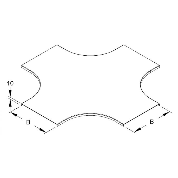 NIEDAX RKSD 400 | Deksel voor kruisstuk 60x400mm | 161534