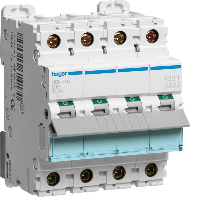 Hager krachtgroep / 4-polig, B16A / NBN416