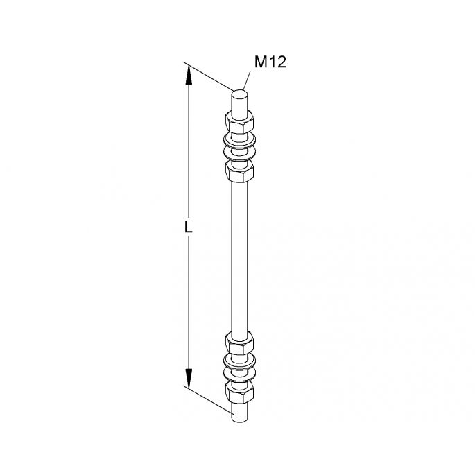 NIEDAX M 12/1000 M 12/1000 DRAADSTANG+MOEREN