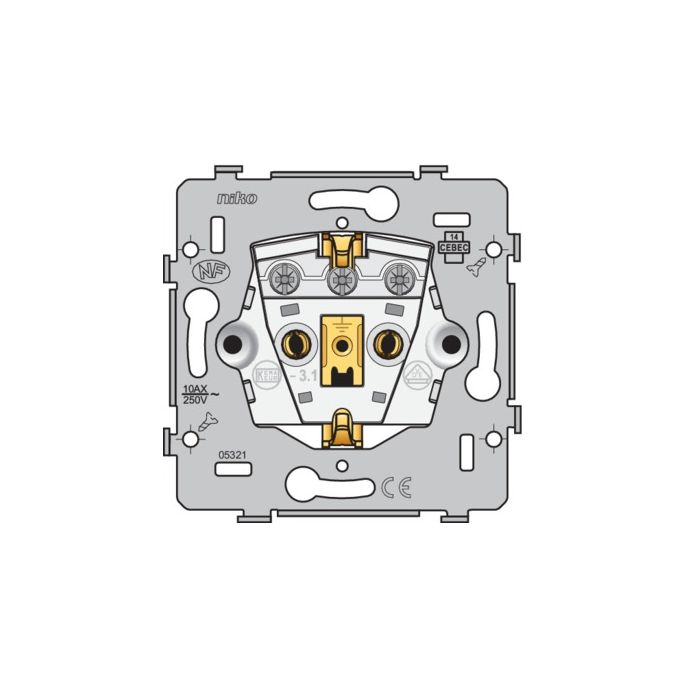 Niko | Wandcontactdoos met randaarde schroefklemmen | 170-34200