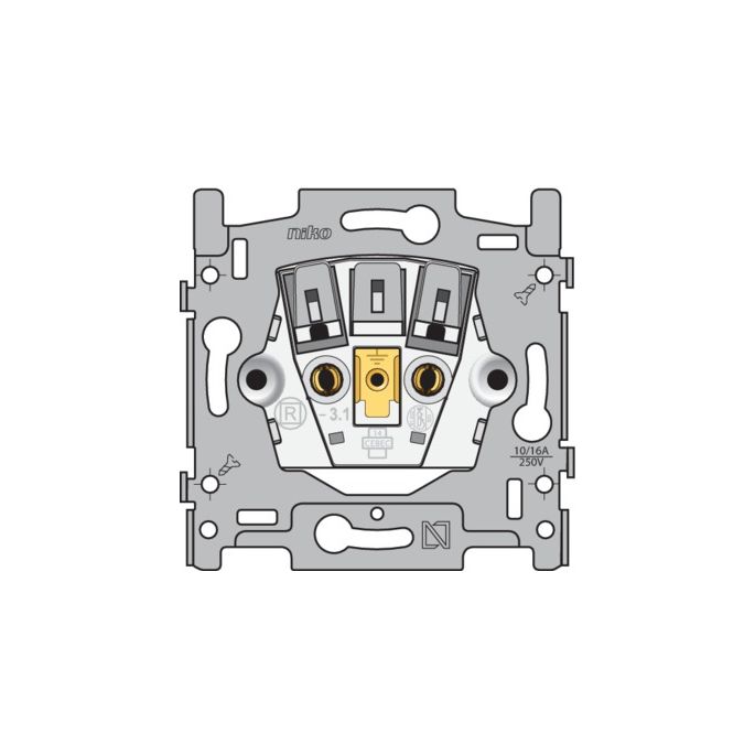 Niko | Wandcontactdoos zonder randaarde insteekklemmen | 170-31400