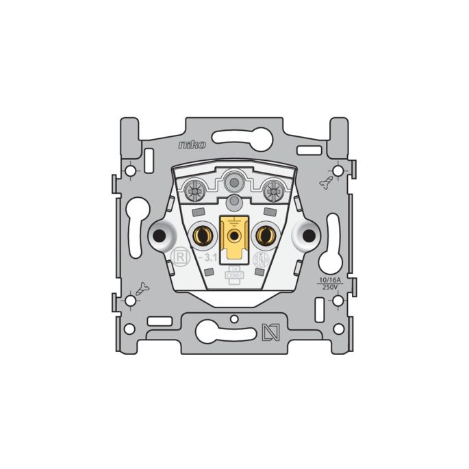 Niko | Wandcontactdoos zonder randaarde schroefklemmen | 170-31200