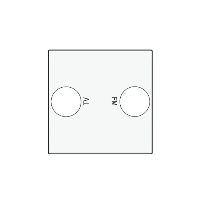 Niko | Centraalplaat met 2 enkele coaxaansluiting | Original Bright White | 111-69702