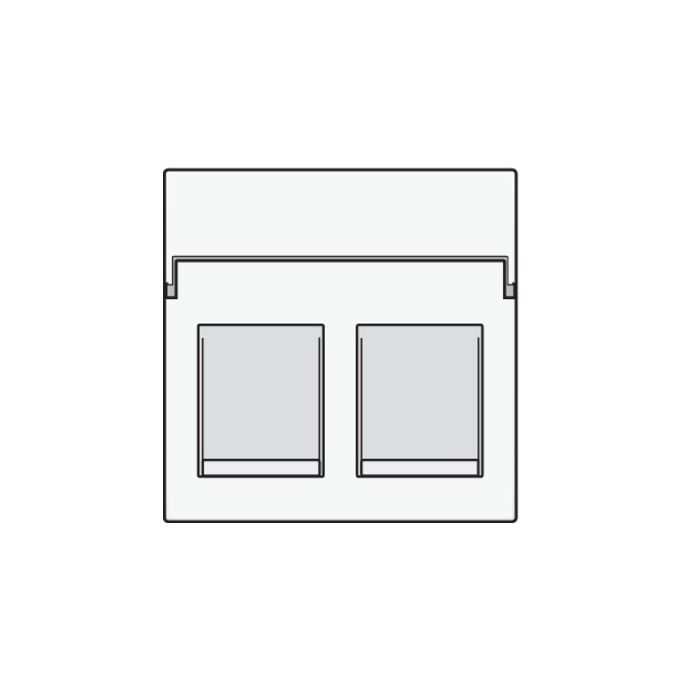 Niko | Centraalplaat 2-voudig voor RJ | Original White | 101-65200