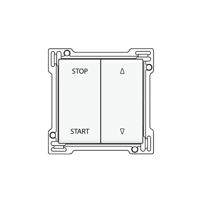 Niko | Jaloezieknop voor tweevoudige elektrisch gescheiden schakelaar | Original White | 101-65905