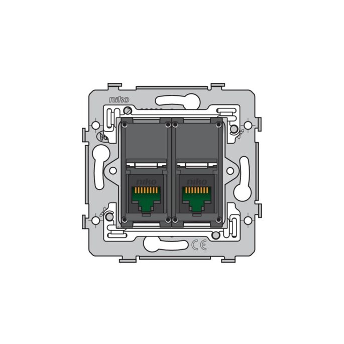 NIKO 170-75252 | Datacontactdoos 2XRJ45 UTP CAT5E | 170-75252