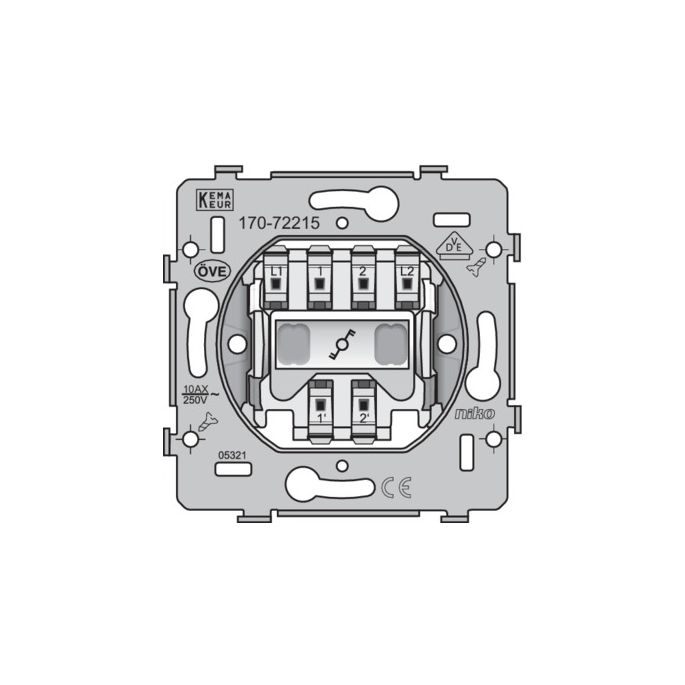 Niko | Wisselschakelaar 2-polig met insteekklemmen | 170-72215