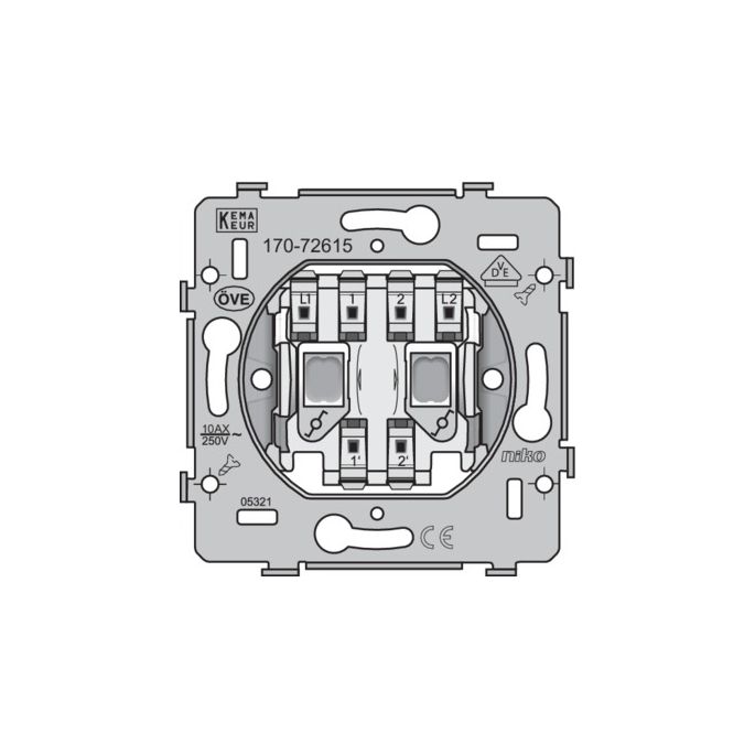 Niko | Wissel-/ wisselschakelaar met insteekklemmen | 170-72615