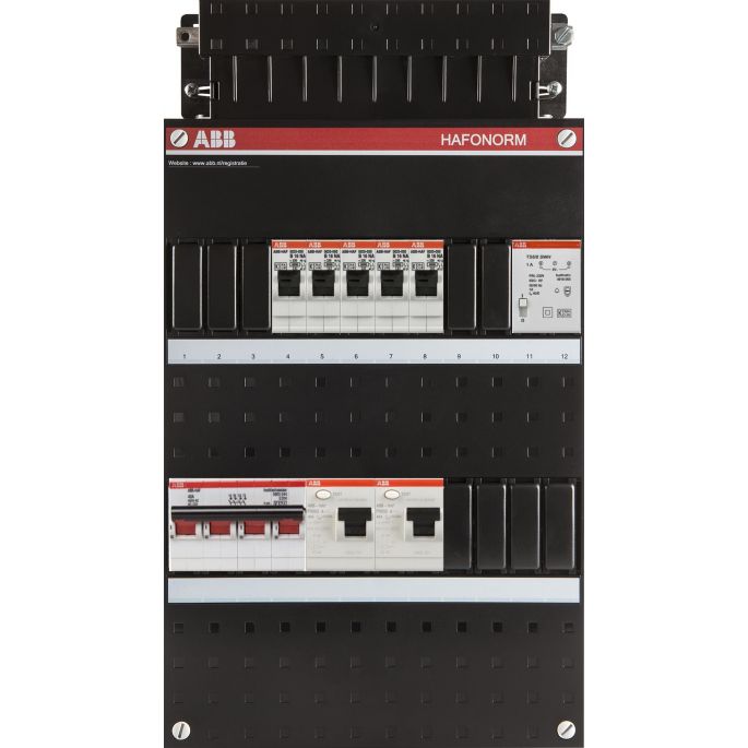 Groepenkast ABB Hafonorm | 5 Groepen 5 x Lichtgroepen + Beltrafo | 3 Fase | HAD3332-22T+H44
