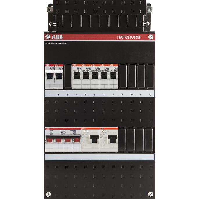 Groepenkast ABB Hafonorm | 6 Groepen 5 x Lichtgroepen 1 x Fornuisgroep | 3 Fase | HAD3332-22F+H44