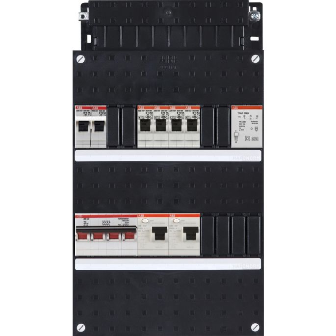 Groepenkast ABB Hafonorm | 5 Groepen 4 x Lichtgroepen 1 x Fornuisgroep + Beltrafo | 3 Fase | HAD3232-22FT+H44