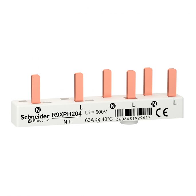 Schneider kamrail / aardlekschakelaar + 2 groepen / Per stuk / Resi9 / R9XPH204