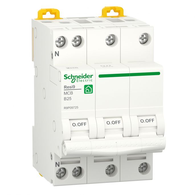 Schneider krachtgroep / 3-polig + nul, B25A / Resi9 / R9P09725